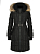 Пальто женское утеп. пух. SANDRA (черный) енот